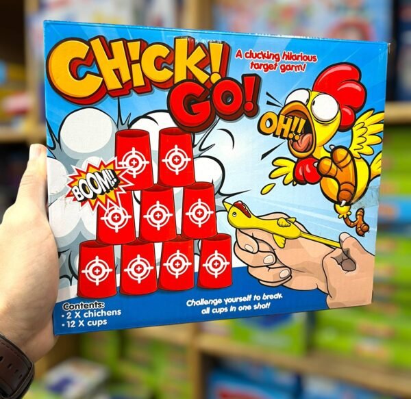 لعبة التصويب والمرح (Chick! Go) - تحدي إسقاط الأكواب