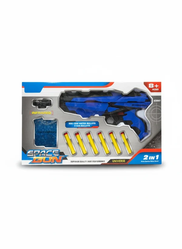 مسدس فل ليزر+ جل أزرق